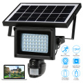 Waterproof security solar powered PIR motion floodlight camera with record video